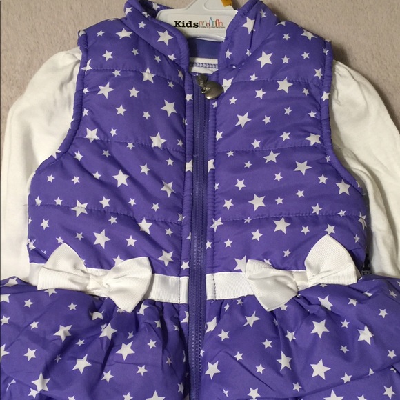 Puffer vest w/long sleeve T-shirt & matching pants - Picture 2 of 5